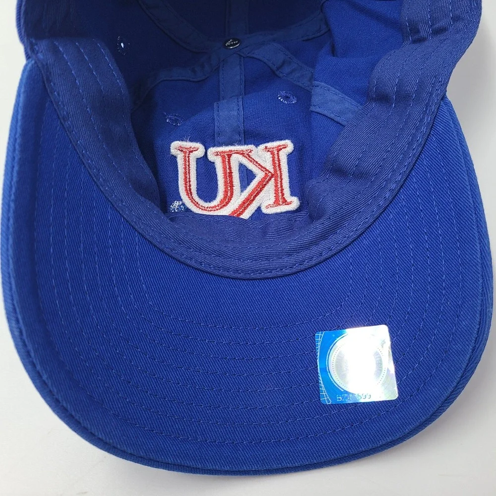 Kansas Jayhawks Hat Strapback Adidas Blue NCAA Volleyball University KU Logo Men